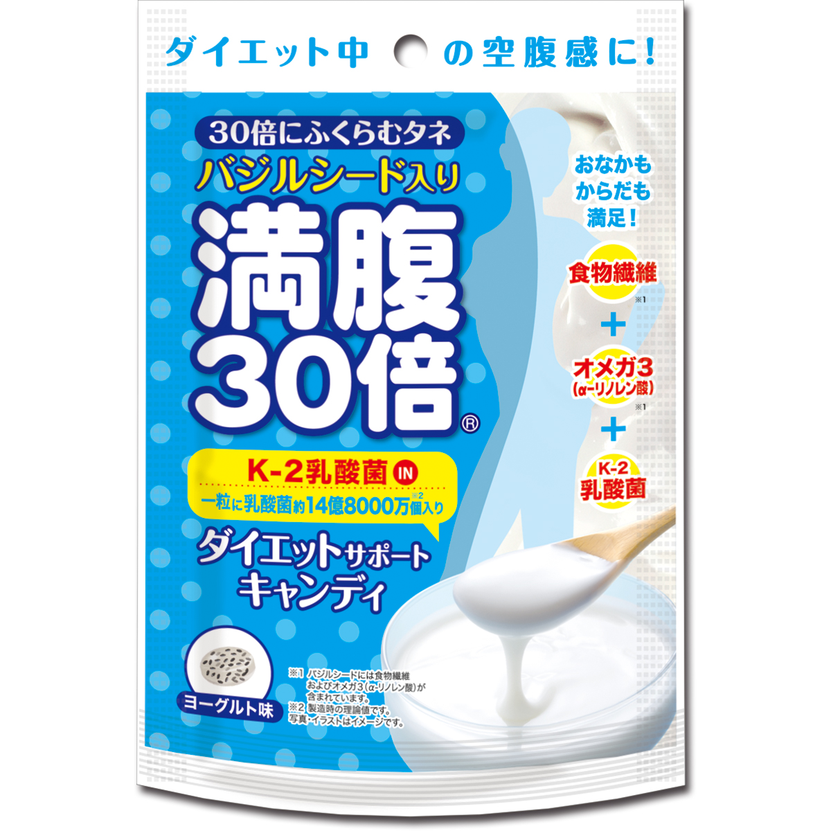 満腹30倍ダイエットサポートキャンディ ヨーグルト味 新発売 グラフィコのプレスリリース