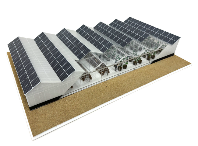 岡山県玉野市の営農型太陽光発電設備（1基）のイメージ
