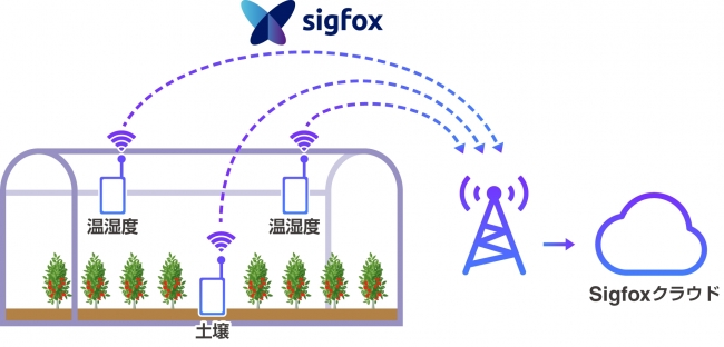 Sigfoxを活用したシステムのイメージ