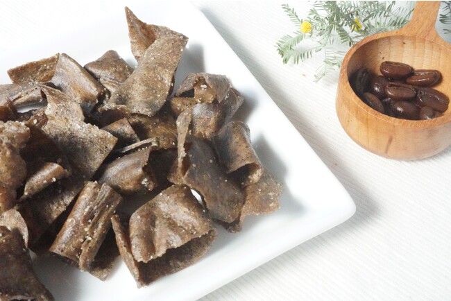 発酵コーヒー残渣を大豆に配合して、ヘルシーなスナックに