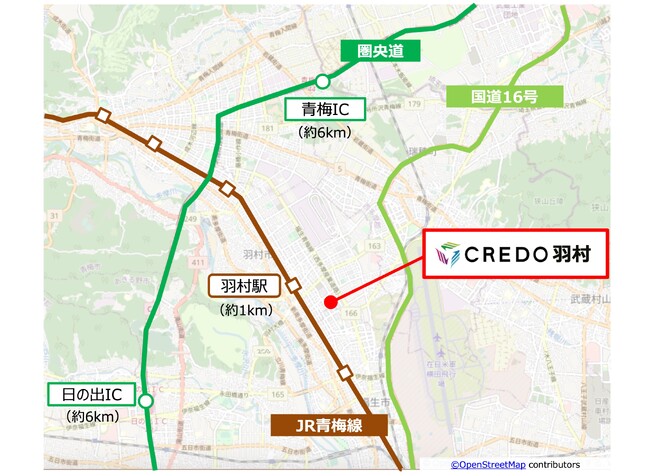 「CREDO羽村」の位置図