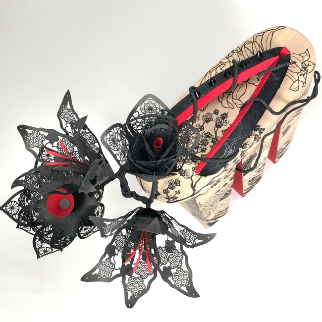 立体切り絵の光と影 と下駄アートのモダンデザイン！伝統を現代へ繋ぐ2