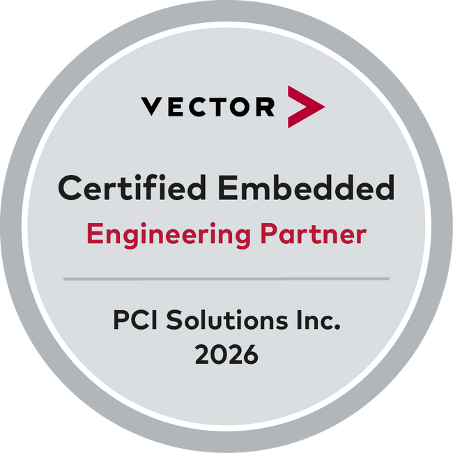 PCIソリューションズ、Vector Certified Embedded Engineering Partner 認定を取得
