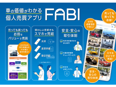 車の価値がわかる個人売買アプリ「fabi」事前出品＆Twitterキャンペーン開始！