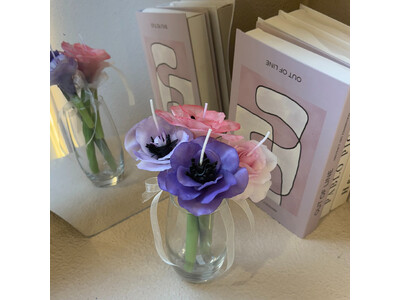 心をほどく、“つくる時間”を。CRAFTワークショップに【Flower candle】が新登場。｜CREABASE（クレアベース）新宿御苑前店