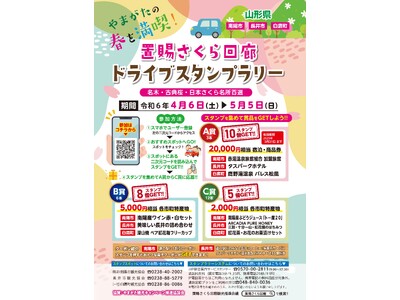 【JAF山形】「置賜さくら回廊ドライブスタンプラリー」に協力します