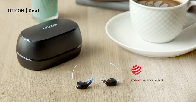 「All-in-Earのプレミアム補聴器「オーティコン ジール」が、「Red Dot Design Award 2026」を受賞！