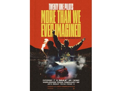 ライブ映画『Twenty One Pilots: More Than We Ever Imagined』2.26(木) TOHOシネマズ 日比谷ほかで公開の日本予告編が完成！劇中使用曲も発表に。
