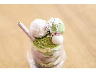 【4月１日販売開始】“桜”と“抹茶”を組み合わせた春の彩りを感じる「春の抹茶ティラミスパフェ」