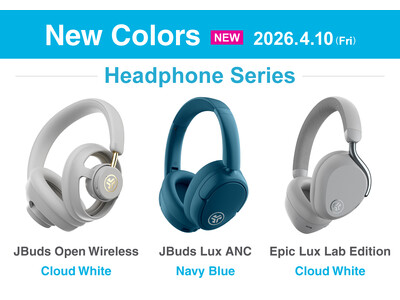 【スタイル広がる、新カラー】開放型ヘッドホンから最上位モデルまで、JLabのワイヤレスヘッドホン3製品に映える「Navy Blue」と馴染む「Cloud White」が登場