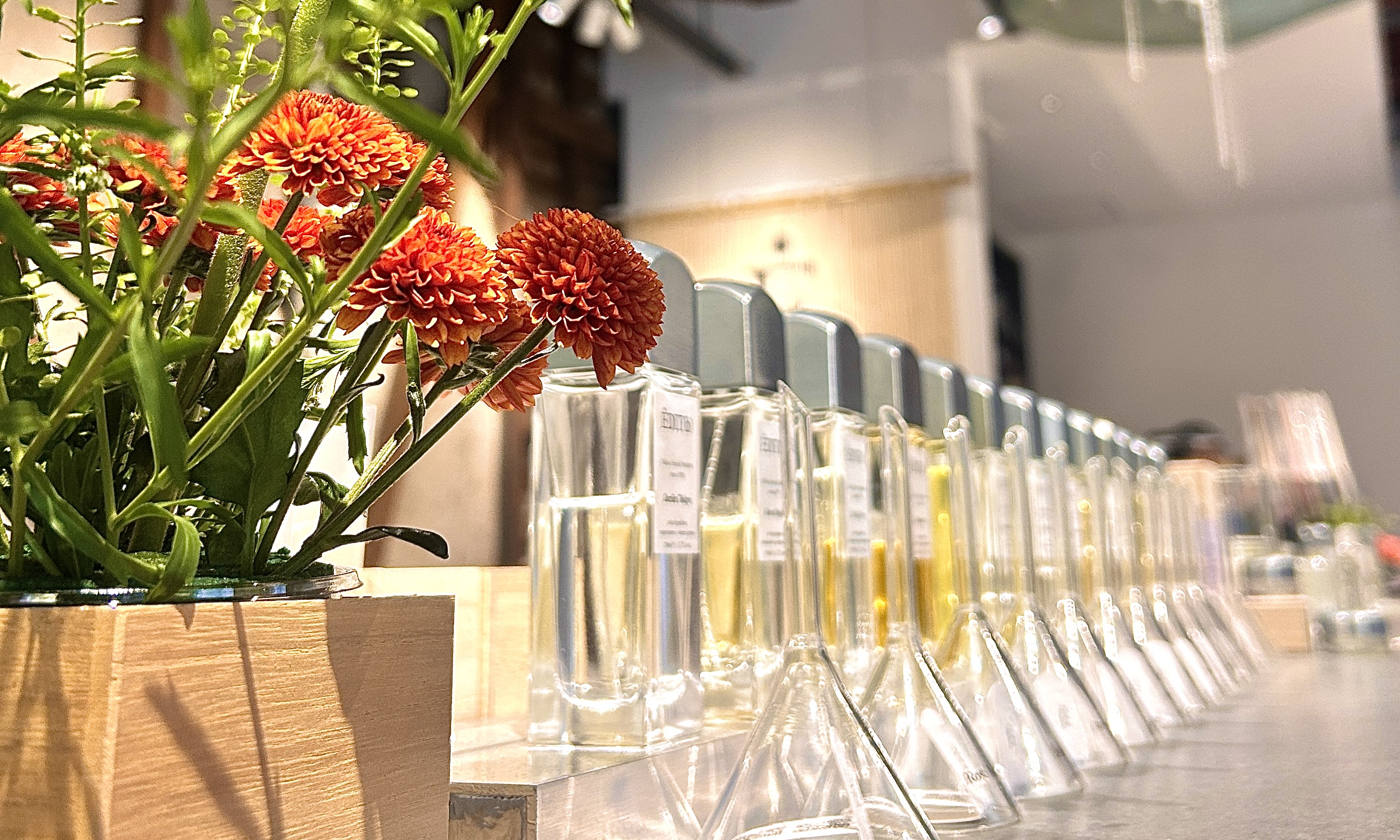 フレグランスブランドEDIT(h)が、 神楽坂店にてフラワーアーティストとのコラボイベントを開催。店内を花々でみたす空間演出と、ホリデーシーズン限定のコラボレーション作品の発売も。