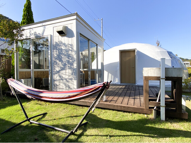 【UFUFU VILLAGE】トレーラーハウスから「オーバルドームテント」へリニューアル