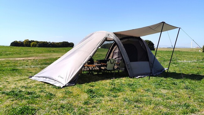 キャンプ用品ブランドM.W.Mから、新型２ルームエアーテント【READY Tent -Airvan-】が登場！