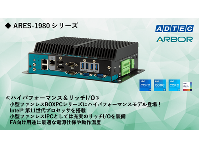 産業用/組込み用小型コンピュータ 新製品「ARES-1980」シリーズを2024年1月5日(金)発売