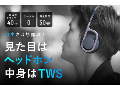 「イヤホンは物足りない、ヘッドホンは重い」その間を埋める新提案TWS型オンイヤーヘッドホン「Croiy」クラウドファンディング開始