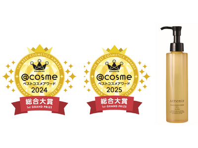 スキンケア部門で史上初 2年連続 @cosmeベストコスメアワード 総合大賞受賞