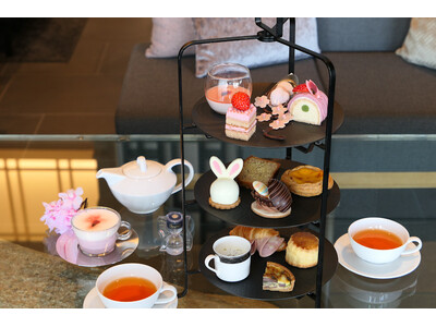 【熱海パールスターホテル】春よ来い！桜とイースターのアフタヌーンティーと桜のロールケーキ