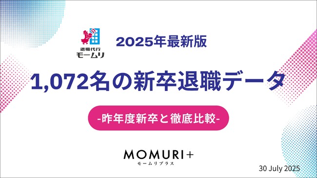 【退職代行モームリ】2025年度新卒1,072名分の最新退職データを公開