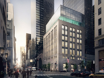 ティファニー、改装中のニューヨーク本店の計画を一部公開。 クラシカルなニューヨーク本店の上階は、コンテンポラリーなガラス張りの構造へ。