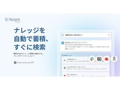 ChatGPTを活用したAIナレッジベース「Yoomナレッジ」「Chatwork」と