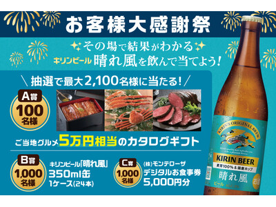 【お客様大感謝祭】ご当地グルメ5万円相当のカタログギフトなど、豪華賞品が抽選で最大2,100名様に当たる！