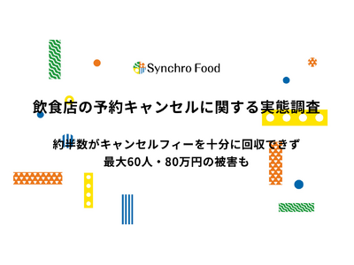 飲食店の予約キャンセルに関する実態調査結果を発表　約半数がキャンセルフィーを十分に回収できず、最大60人...