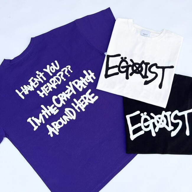 レディースアパレルブランド『EGOIST』昨年即完売だったユニセックスパーカーのNEWデザインとしてTシャツを販売！