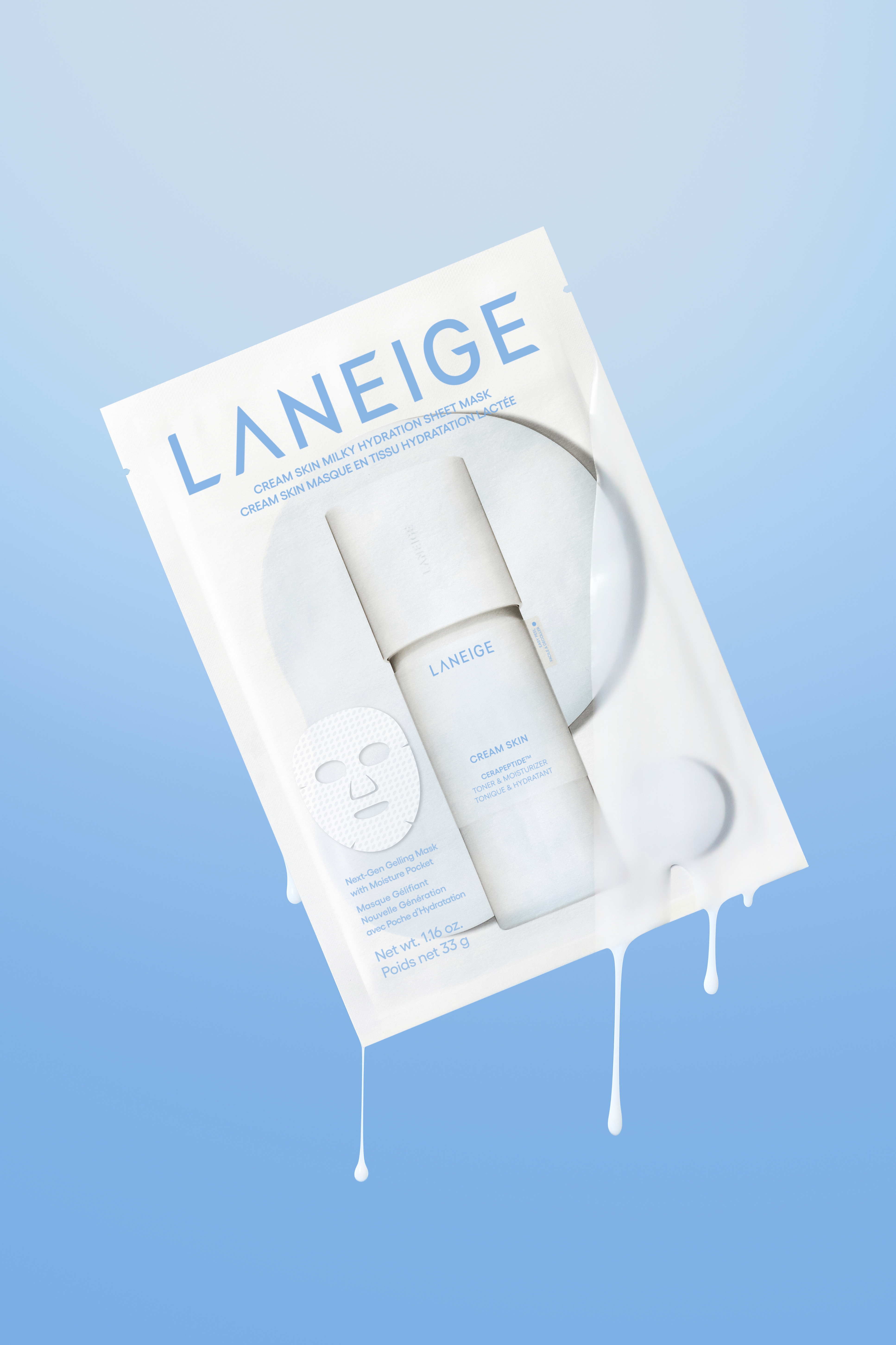 [LANEIGE] 待望の日本ローンチ！「クリームスキンローション」の5倍*¹のセラペプチド(TM)*²を配合した＃ふわたぷシートマスク が5月28日（木）よりQoo10先行発売開始！