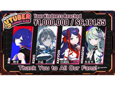 神椿アーティストとファンが米国チャリティーイベント「VTuber Summer Slam 2026」にて寄付総額100万円を達成