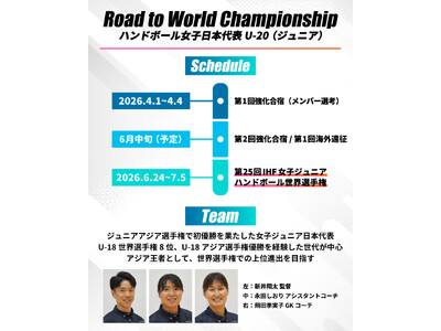 �y�n���h�{�[���z���q���{��\ U-20�i�W���j�A�j�E���q���{��\ U-18�i���[�X�j2026�N�x�X�P�W���[������уX�^�b�t�̐��ɂ���