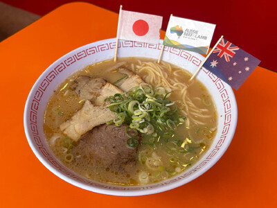 MLAと大阪・なんば「金龍ラーメン」がコラボ！「金羊（きんひつじ）ラーメン」にオージー・ラム特製チャーシュートッピングを期間限定で無料提供