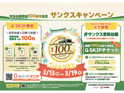 世田谷線開通１００周年記念「サンクスキャンペーン」を開催します！