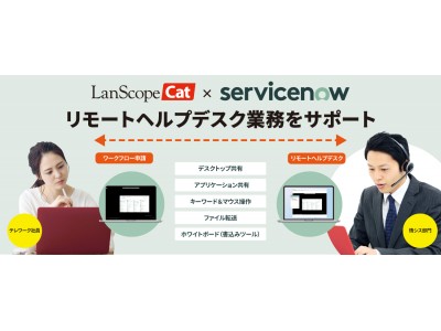 LanScope Cat × ServiceNowでニューノーマルに備える。パソコンのリモートヘルプデスク業務を無償でサポートします。