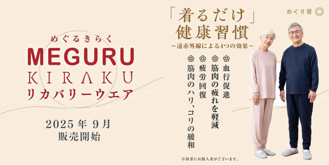 株式会社トンボ、リカバリーウエア市場に本格参入！ 着るだけ健康習慣「MEGURU KIRAKU（めぐるきらく）リカバリーウエア」がデビュー