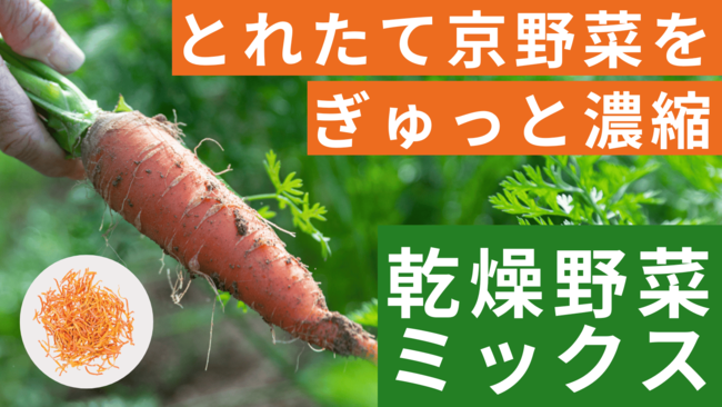 [新商品]生野菜960g分をひと袋に濃縮！京野菜を使った乾燥野菜ミックス販売開始「OYAOYA］