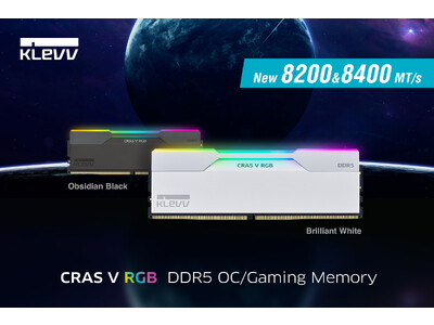 KLEVV、DDR5-8400を備えたCRAS V RGBの新製品ブリリアントホワイト・エディションを発表