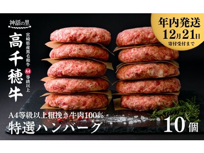 《ふるさと納税ランキング急上昇！》肉大国～宮崎県で1位のハンバーグが年内に届きます！宮崎県高千穂町のおす...