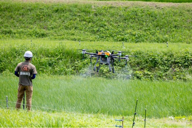 【農機具王兵庫店】兵庫県内で農業用ドローンによる散布請負サービスを開始！マゼックス製農業用ドローンの販売もスタートし、散布作業の省力化と地域農業を支援