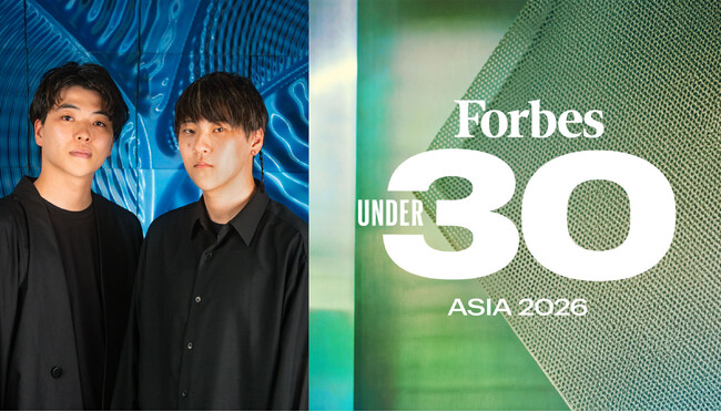 プレスリリース「『Forbes 30 Under 30 Asia 2026』THE ARTS 部門に 株式会社積彩 創業者 大日方伸・江口壮哉 が選出」のイメージ画像