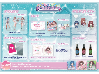 会いに行けるアイドルVTuber「らびぱれ!!」、新曲『Shine!なバケーション!!』リリースミニライブ、会場限定グッズ情報解禁！