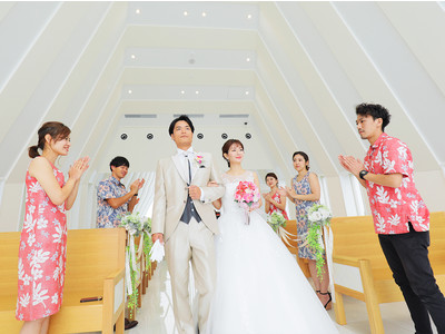 【珊瑚の教会】沖縄リゾートウェディングにぴったり！かりゆし衣装半額キャンペーンスタート！！