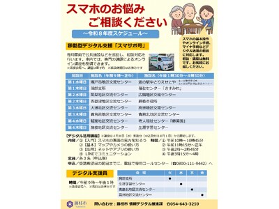 「スマホ何でもサポート号（スマサポ号）」が４月から運行スタート！