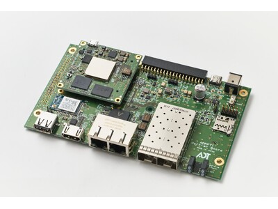 2024年6月10日発売開始。RISC-Vプロセッサ内蔵FPGA搭載小型シングルボードコンピュータ「ADRFT1」。AI画像処理、10Gbps SFP+による高速転送に対応。