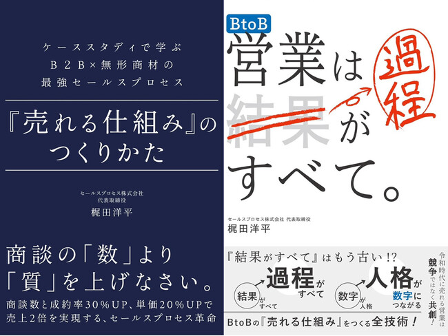 プレスリリース「【2冊同時出版】 令和の営業は誰もが成果を出せる仕組みづくりから！～5年かけて見つけたB2B×無形商材の必勝法～セールスプロセスのつくりかた、考えかたの本」のイメージ画像