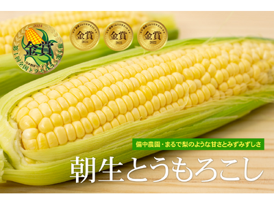 野菜ソムリエが選んだトウモロコシ『朝生とうもろこし/備中農園』のジェラートが新登場！