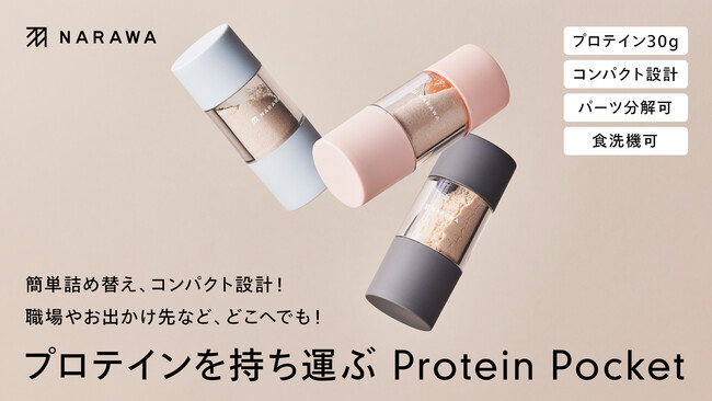 【1000％達成】シェイカー不要！プロテインがポケットに入れて持ち運べる「Protein Pocket」Makuake（マクアケ）にて残数わずか【〆切まで１週間】のメイン画像