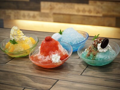 夏限定!地元ガラス工房特製の器で「涼感かき氷」販売開始のお知らせ【愛媛県 喜助の湯】