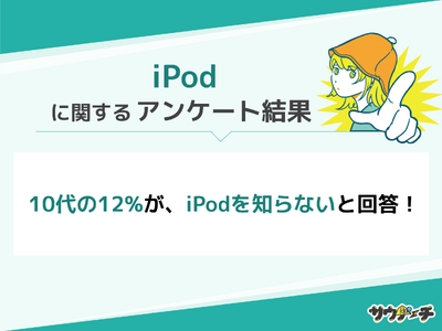 10代の12%が、iPodを知らないと回答【iPodについてのアンケート】