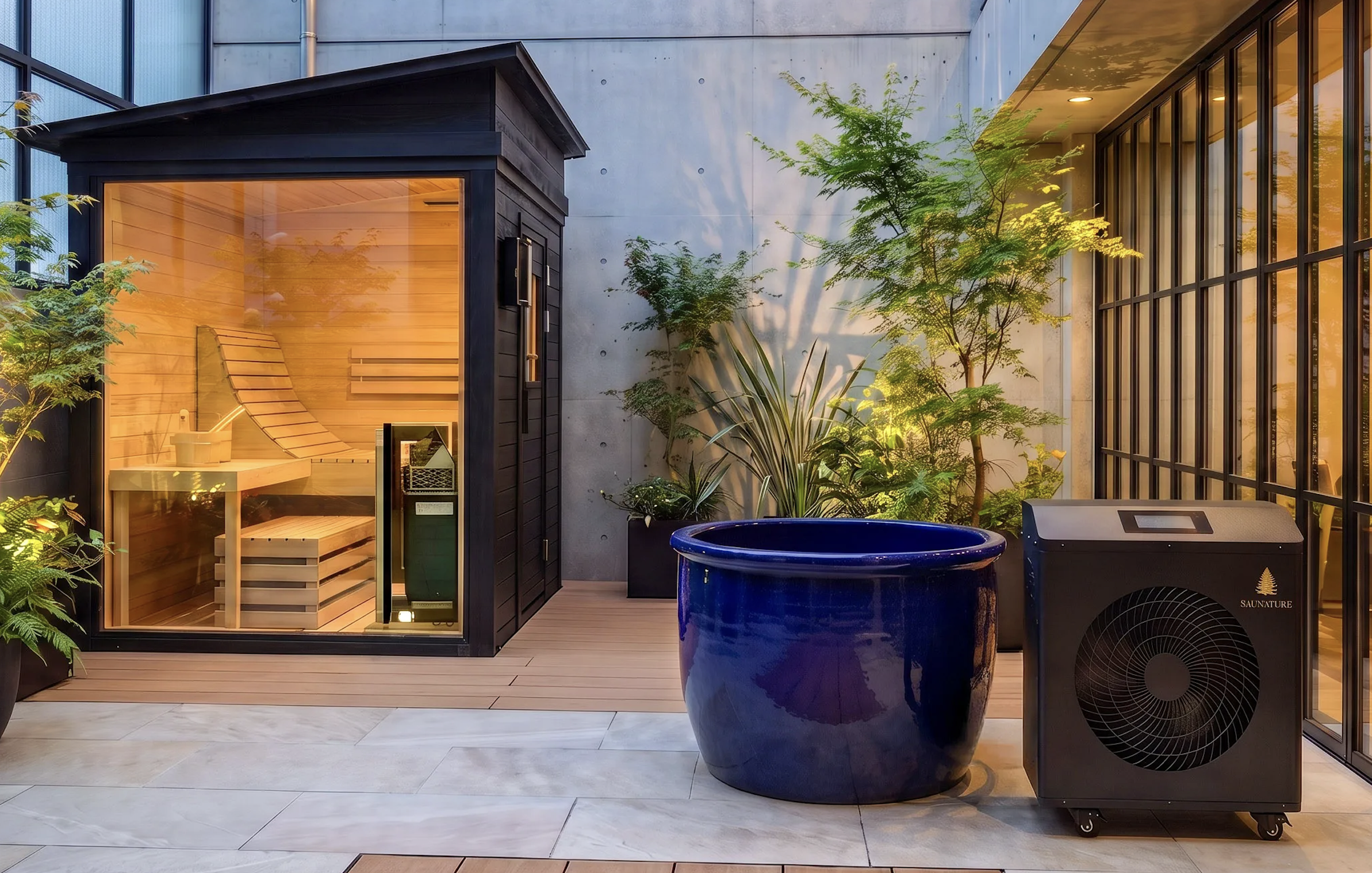 【国産サウナブランドMySauna】自宅や施設で“1℃～42℃のお好みの温度を年中キープ。信楽焼陶器浴槽×専用チラーの「本格水風呂チラーセット」を込み込み約１５０万円にて販売開始