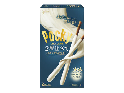 2000年に大ヒットを記録した「ムースポッキー」が令和に生まれ変わって新登場！「ポッキー2層仕立て＜バニラ香るホワイト＞」12月10日（火）より発売